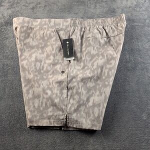 Men's Active Traj3ctory Grey Pattern Workout Hiking Shorts XL NWT